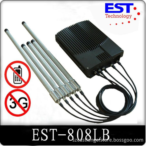 75w Prison High Power Cell Phone Signal Jammer / Blocker Est-808lb